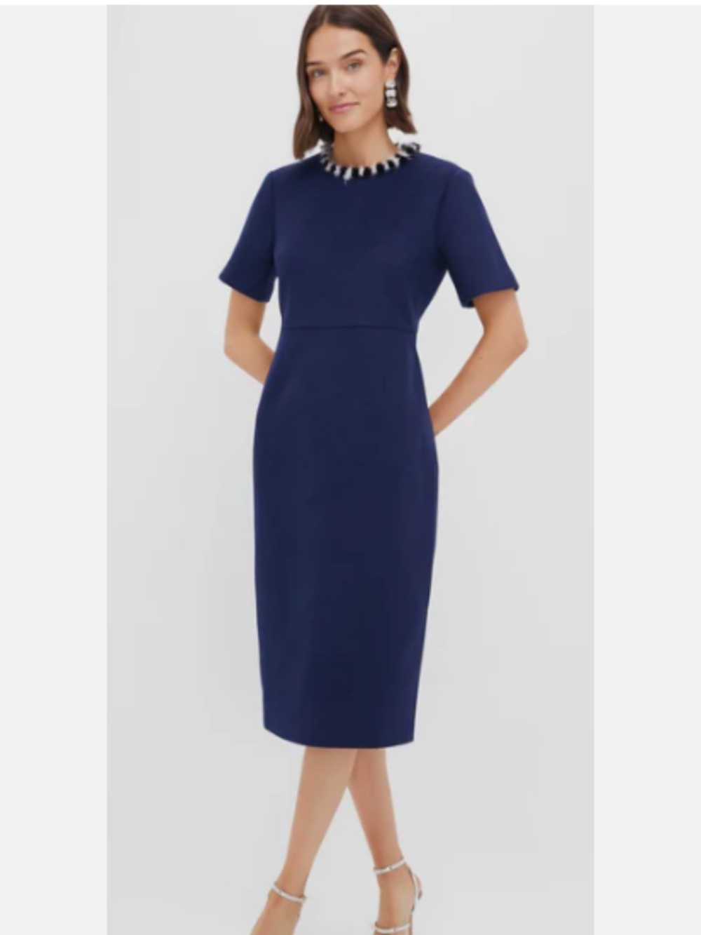 Elegant Tuckernuck Navy Fur Trimmed Cruz Dress Size 4